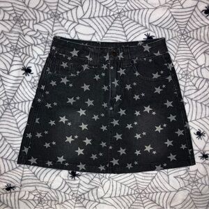 NEW GRUNGE STAR DENIM SKIRT